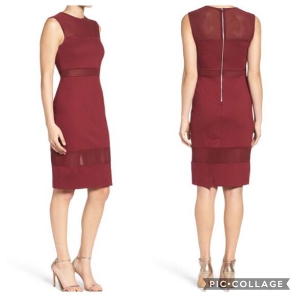 French Connection Sz 10 Lula dress cutout mesh - Picture 2 of 3